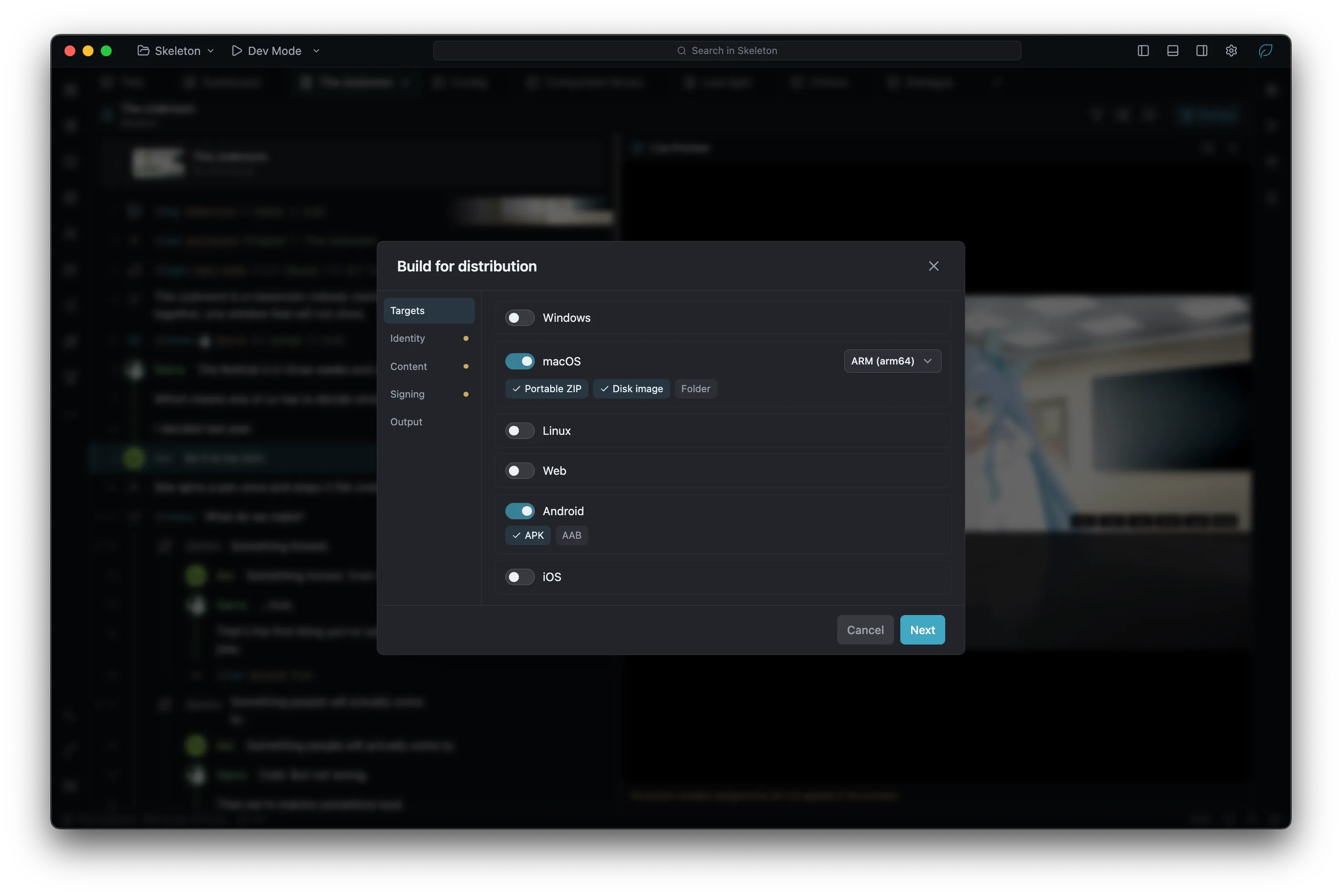Building the project for distribution